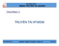 Bài giảng Chương 3: Truyền tải ip/wdm