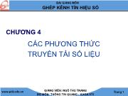 Bài giảng Chương 4: Các phương thức truyền tải số liệu