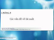 Bài giảng Chương 4: Các vấn đề về lãi suất