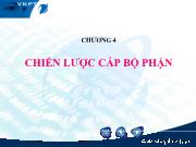 Bài giảng Chương 4: Chiến lược cấp bộ phận