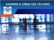 Bài giảng Chương 4: Công tác tổ chức