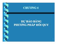 Bài giảng Chương 4: Dự báo bằng phương pháp hồi quy