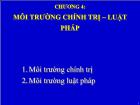 Bài giảng Chương 4: Môi trường chính trị – luật pháp