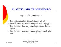 Bài giảng Chương 4: Phân tích môi trường nội bộ