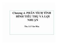 Bài giảng Chương 4: Phân tích tình hình tiêu thụ và lợi nhuận