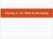 Bài giảng Chương 4: Tài chính doanh nghiệp (tiếp)