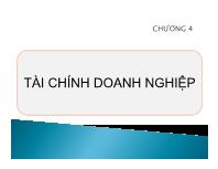 Bài giảng Chương 4: Tài chính doanh nghiệp