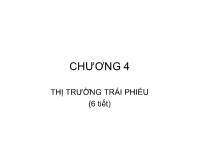 Bài giảng Chương 4: Thị trường trái phiếu