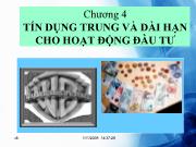 Bài giảng Chương 4: Tín dụng trung và dài hạn cho hoạt động đầu tư