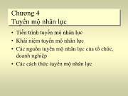 Bài giảng Chương 4: Tuyển mộ nhân lực