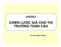 Bài giảng Chương 5: Chiến lược giá cho thị trường toàn cầu