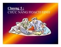 Bài giảng Chương 5 : Chức năng hoạch định (tiếp)