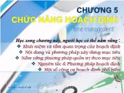 Bài giảng Chương 5: Chức năng hoạch định (tiết 2)