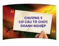 Bài giảng Chương 5: Cơ cấu tổ chức doanh nghiệp