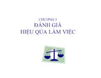 Bài giảng Chương 5: Đánh giá hiệu qủa làm việc