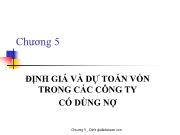 Bài giảng Chương 5: Định giá và dự toán vốn trong các công ty có dùng nợ