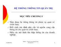 Bài giảng Chương 5: Hệ thống thông tin quản trị