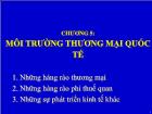 Bài giảng Chương 5: Môi trường thương mại quốc tế