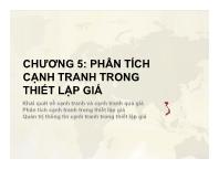 Bài giảng Chương 5: Phân tích cạnh tranh trong thiết lập giá