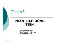 Bài giảng Chương 5: Phân tích dòng tiền