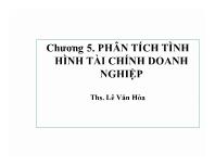 Bài giảng Chương 5: Phân tích tình hình tài chính doanh nghiệp