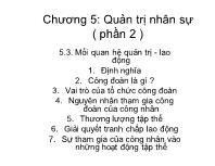 Bài giảng Chương 5: Quản trị nhân sự (phần 2)