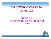 Bài giảng Chương 5: Quản trị rủi ro tài chính tại mncs