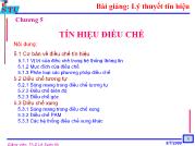 Bài giảng Chương 5: Tín hiệu điều chế