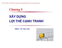 Bài giảng Chương 5: Xây dựng lợi thế cạnh tranh