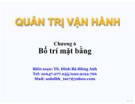 Bài giảng Chương 6: Bố trí mặt bằng