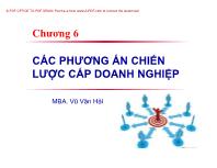 Bài giảng Chương 6: Các phương án chiến lược cấp doanh nghiệp