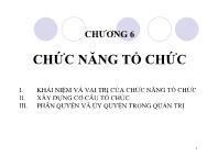 Bài giảng Chương 6: Chức năng tổ chức (tiếp)