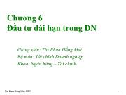 Bài giảng Chương 6: Đầu tư dài hạn trong doanh nghiệp