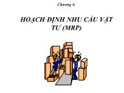 Bài giảng Chương 6: Hoạch định nhu cầu vật tư (mrp)