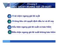 Bài giảng Chương 6: Học thuyết ngang giá lãi suất