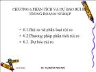 Bài giảng Chương 6: Phân tích và dự báo rủi ro trong doanh nghiệp