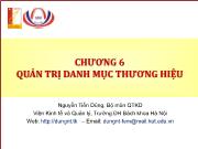 Bài giảng Chương 6: Quản trị danh mục thương hiệu