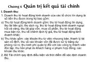 Bài giảng Chương 6: Quản trị kết quả tài chính