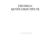 Bài giảng Chương 6: Quyền chọn tiền tệ