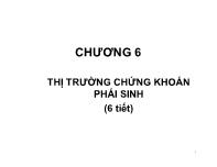 Bài giảng Chương 6: Thị trường chứng khoán phái sinh