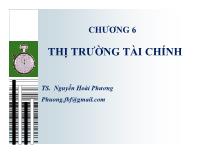 Bài giảng Chương 6: Thị trường tài chính - Nguyễn Hoài Phương