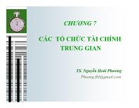 Bài giảng Chương 7: Các tổ chức tài chính trung gian