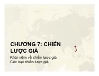 Bài giảng Chương 7: Chiến lược giá (tiếp)