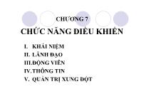 Bài giảng Chương 7: Chức năng điều khiển (tiếp theo)