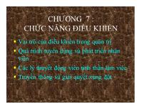 Bài giảng Chương 7 : Chức năng điều khiển (tiếp)