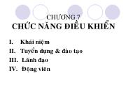 Bài giảng Chương 7: Chức năng điều khiển (tiết 1)