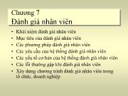 Bài giảng Chương 7: Đánh giá nhân viên