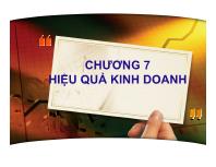 Bài giảng Chương 7: Hiệu quả kinh doanh