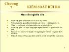 Bài giảng Chương 7: Kiểm soát rủi ro