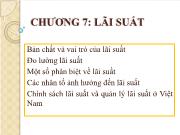 Bài giảng Chương 7: Lãi suất